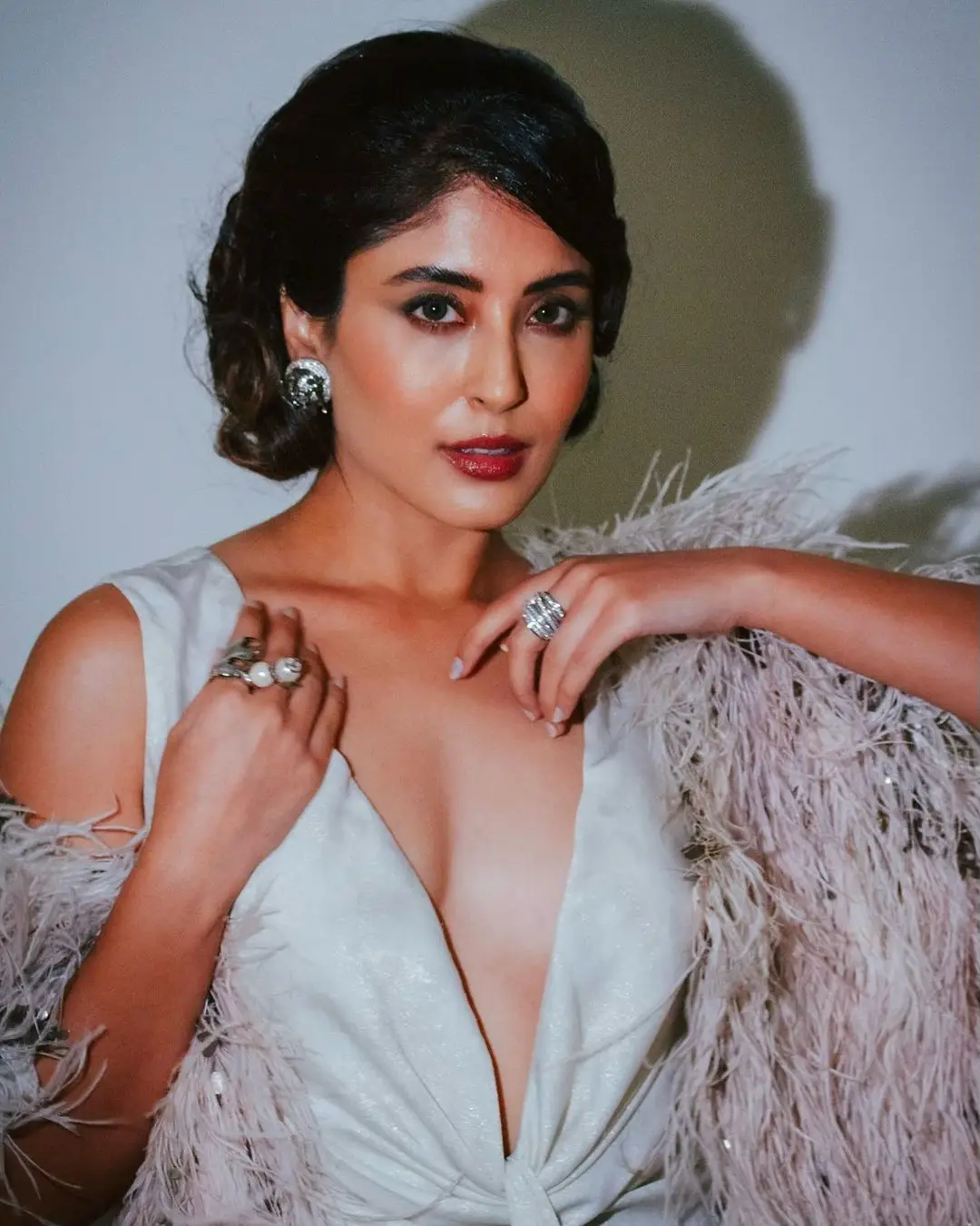 Kritika Kamra Wearing Beautiful White Gown